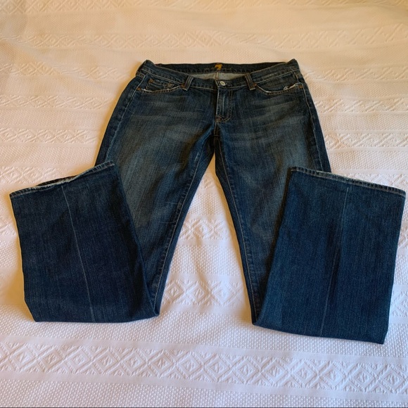 7 For All Mankind Bootcut Blue Jeans Size 31 - Picture 3 of 9